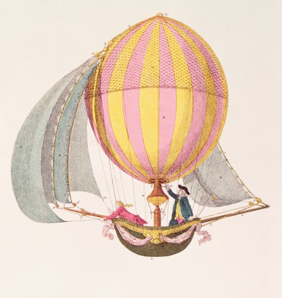 Progetto per un dirigibile, francese, c.1785 da French School